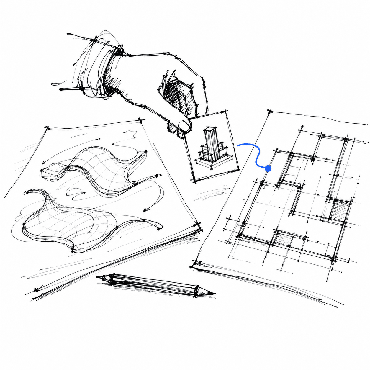 Bridge model handoff illustration